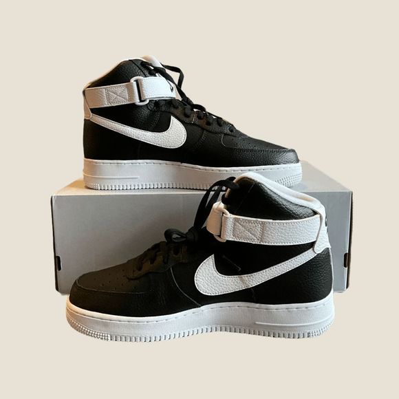 Nike Air Force 1 '07 Hi Black/White Size 10 - Picture 2 of 5